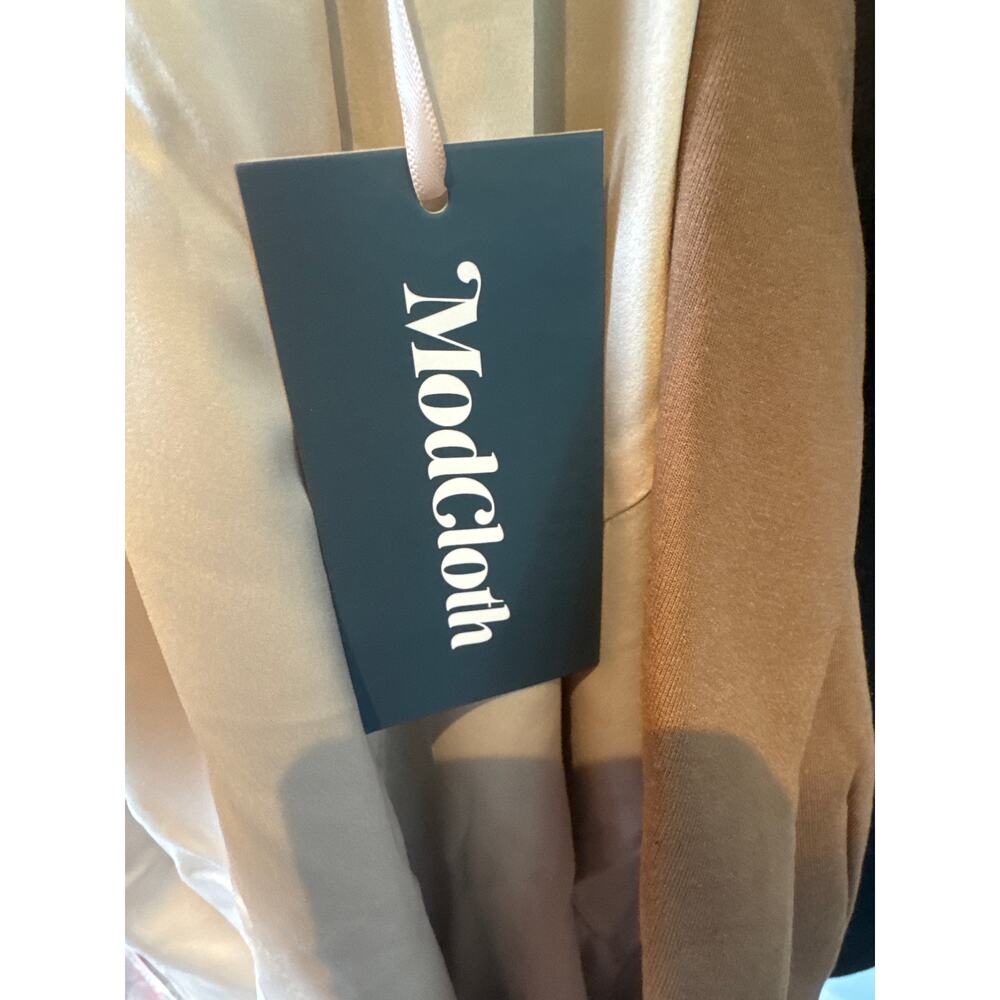 ModCloth Fine and Sandy Jersey Knit 3/4 Sleeve Blazer Tan Women's Size XXS NWT - Picture 7 of 8